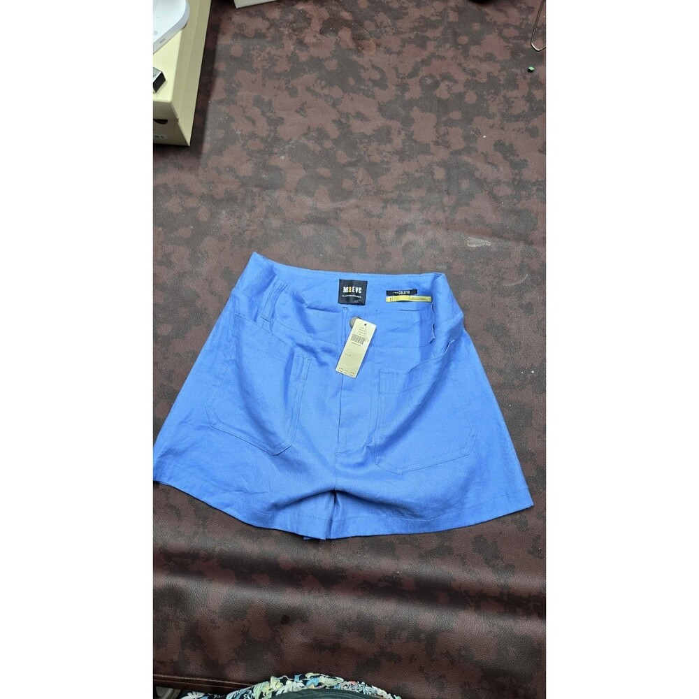Maeve Anthropologie Colette High Rise Shorts Womens 27 Blue Patch Pocket Boho